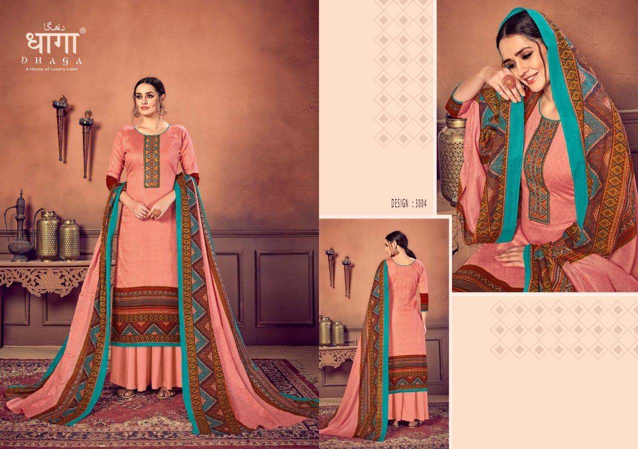 MEMSAAB BY DHAGA 3001 TO 3006 SERIES BEAUTIFUL SUITS STYLISH FANCY COLORFUL PARTY WEAR & ETHNIC WEAR PURE COTTON SATIN WITH EMBROIDERY DRESSES AT WHOLESALE PRICE