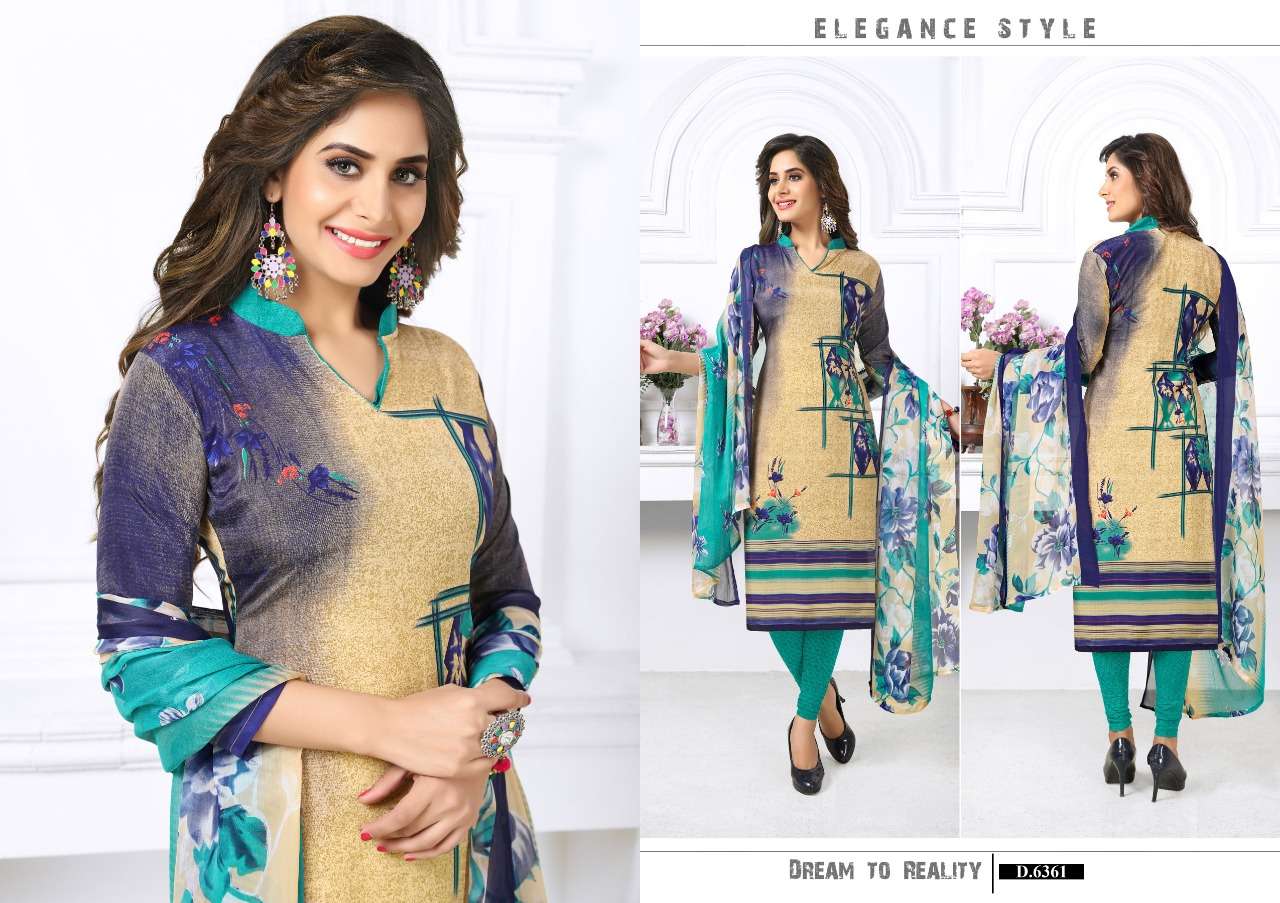 VIVID PRO BY VISHNU PRINTS 6361 TO 6372 SERIES BEAUTIFUL SUITS STYLISH FANCY COLORFUL PARTY WEAR & ETHNIC WEAR FRENCH PRINTED DRESSES AT WHOLESALE PRICE