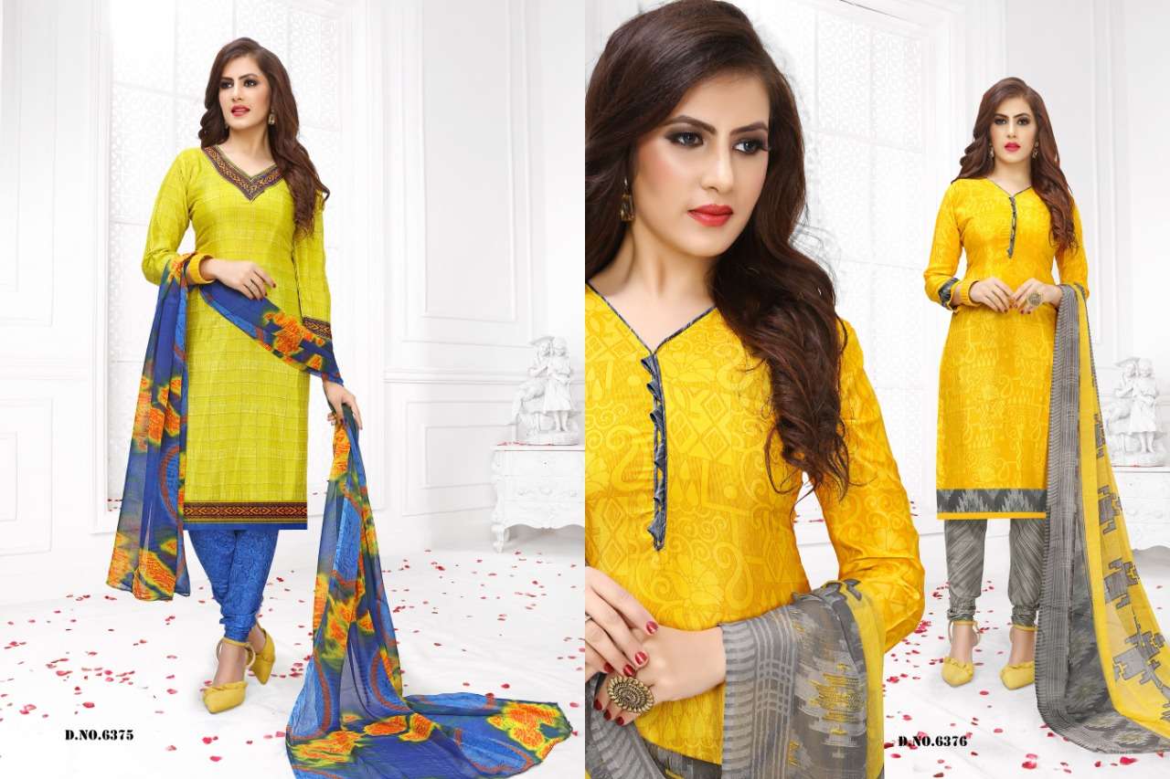 VIVID VOL-15 BY VISHNU PRINTS 6373 TO 6384 SERIES BEAUTIFUL SUITS STYLISH FANCY COLORFUL PARTY WEAR & ETHNIC WEAR FRENCH PRINTED DRESSES AT WHOLESALE PRICE