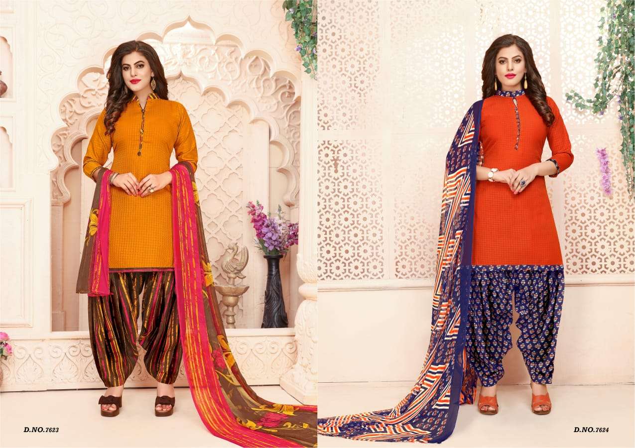 SHANDAR VOL-2 BY VISHNU PRINTS 7613 TO 7614 SERIES BEAUTIFUL SUITS STYLISH FANCY COLORFUL PARTY WEAR & ETHNIC WEAR SPUN DOBBY PRINTED DRESSES AT WHOLESALE PRICE