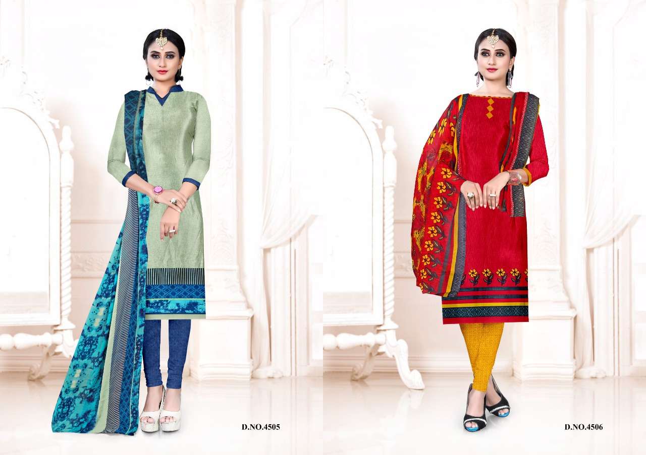 KAVYA VOL-8 BY VISHNU PRINTS 4503 TO 4514 SERIES BEAUTIFUL SUITS STYLISH FANCY COLORFUL PARTY WEAR & ETHNIC WEAR TURKEY PRINTED DRESSES AT WHOLESALE PRICE
