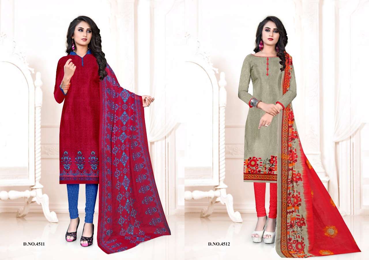 KAVYA VOL-8 BY VISHNU PRINTS 4503 TO 4514 SERIES BEAUTIFUL SUITS STYLISH FANCY COLORFUL PARTY WEAR & ETHNIC WEAR TURKEY PRINTED DRESSES AT WHOLESALE PRICE