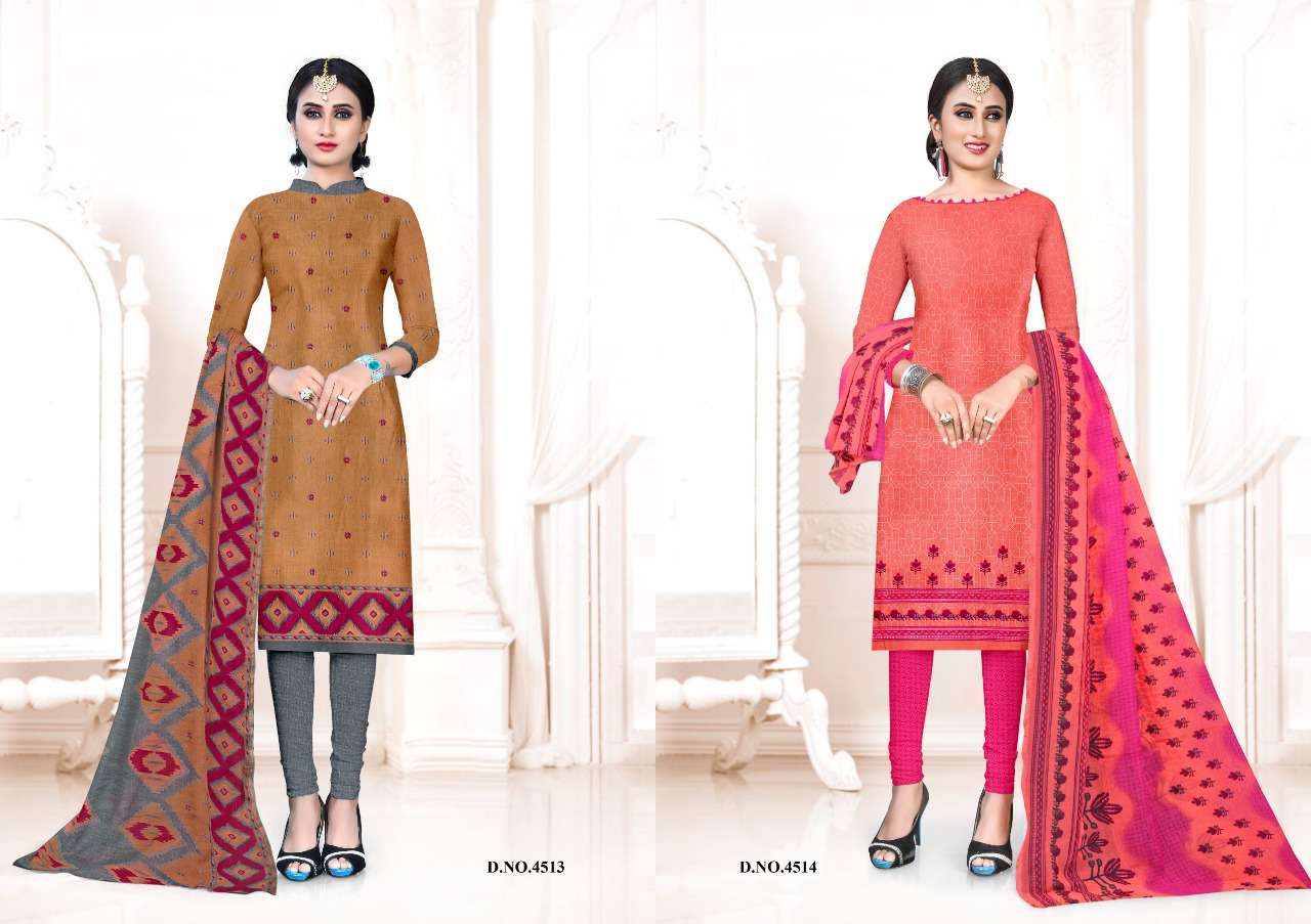 KAVYA VOL-8 BY VISHNU PRINTS 4503 TO 4514 SERIES BEAUTIFUL SUITS STYLISH FANCY COLORFUL PARTY WEAR & ETHNIC WEAR TURKEY PRINTED DRESSES AT WHOLESALE PRICE