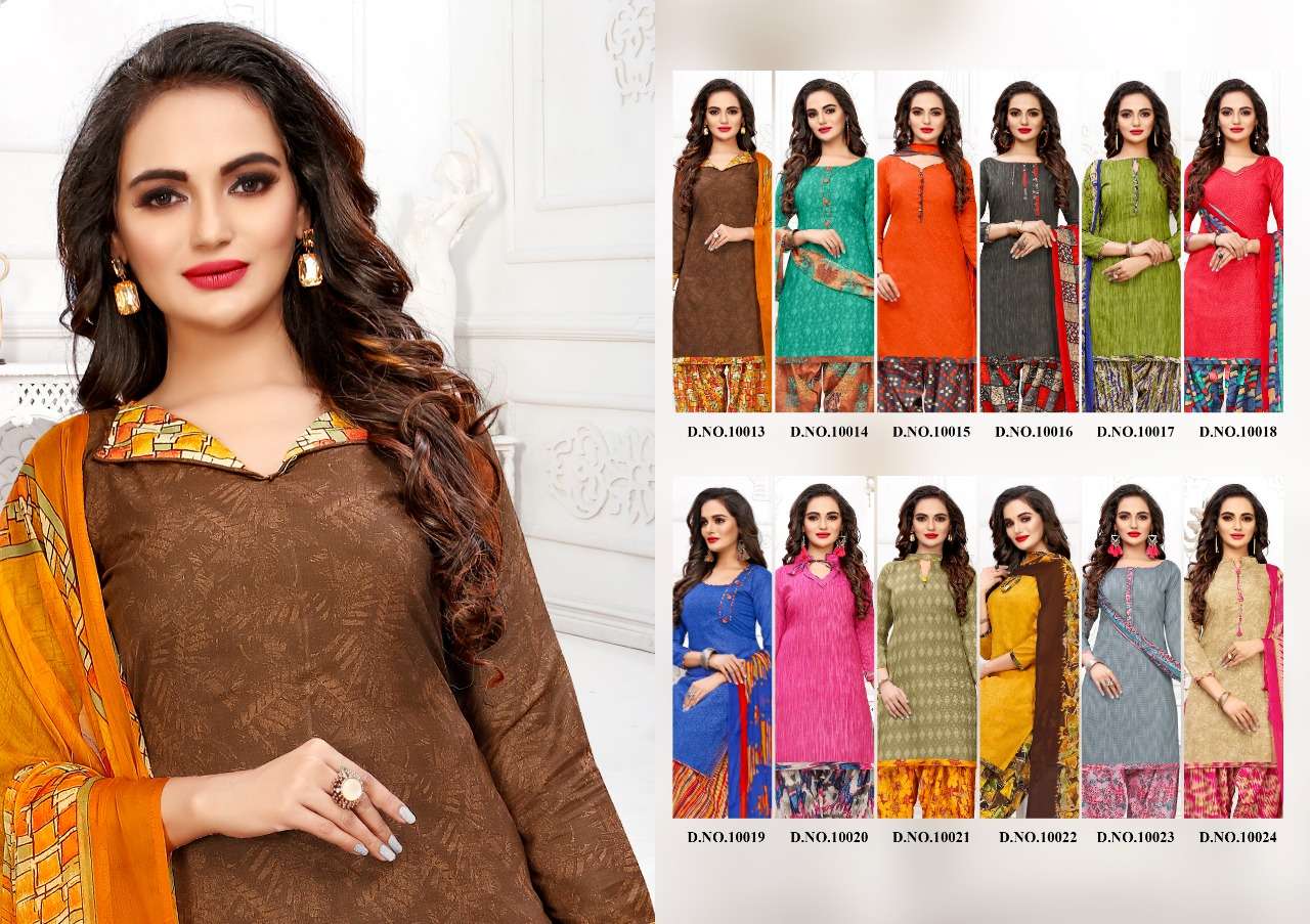 COTTON PLUS BY VISHNU PRINTS 10013 TO 10024 SERIES BEAUTIFUL SUITS STYLISH FANCY COLORFUL PARTY WEAR & ETHNIC WEAR POLY COTTON PRINTED DRESSES AT WHOLESALE PRICE