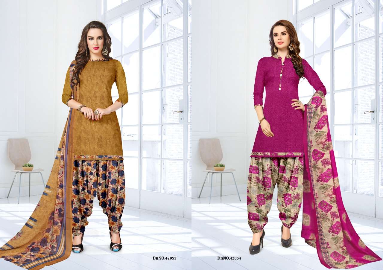 SILK AND SHINE BY VISHNU PRINTS 42049 TO 42060 SERIES BEAUTIFUL SUITS STYLISH FANCY COLORFUL PARTY WEAR & ETHNIC WEAR GLAZE COTTON PRINTED DRESSES AT WHOLESALE PRICE