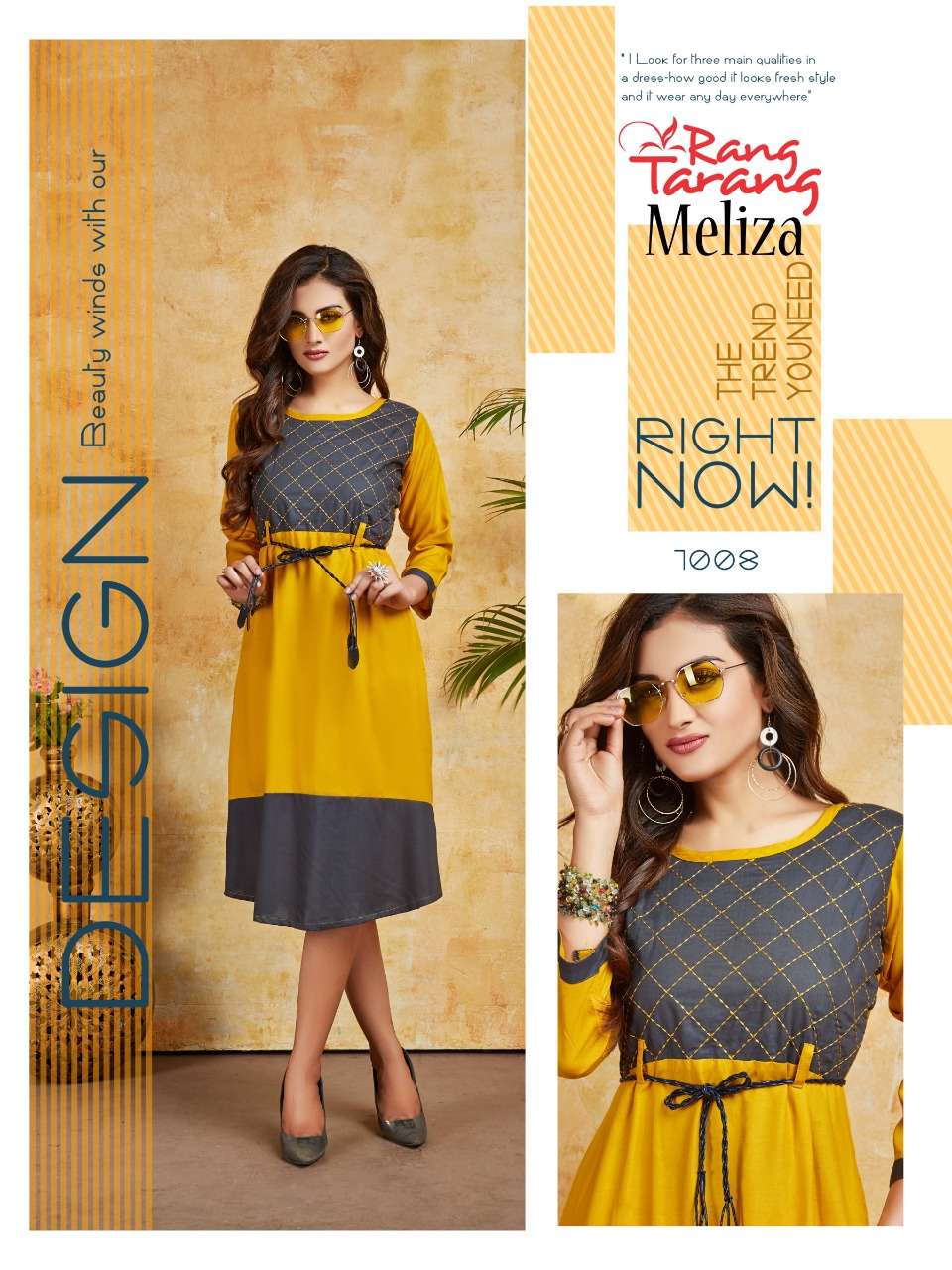 MELIZA BY RANG TARANG 1001 TO 1008 SERIES BEAUTIFUL STYLISH FANCY COLORFUL CASUAL WEAR & ETHNIC WEAR HEAVY RAYON KURTIS AT WHOLESALE PRICE
