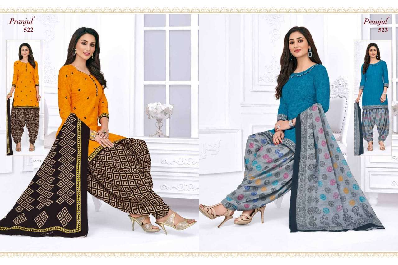 PRIYANKA VOL-5 BY PRANJUL CREATION 501 TO 530 SERIES BEAUTIFUL STYLISH PATIALA SUITS FANCY COLORFUL CASUAL WEAR & ETHNIC WEAR & READY TO WEAR COTTON PRINTED DRESSES AT WHOLESALE PRICE