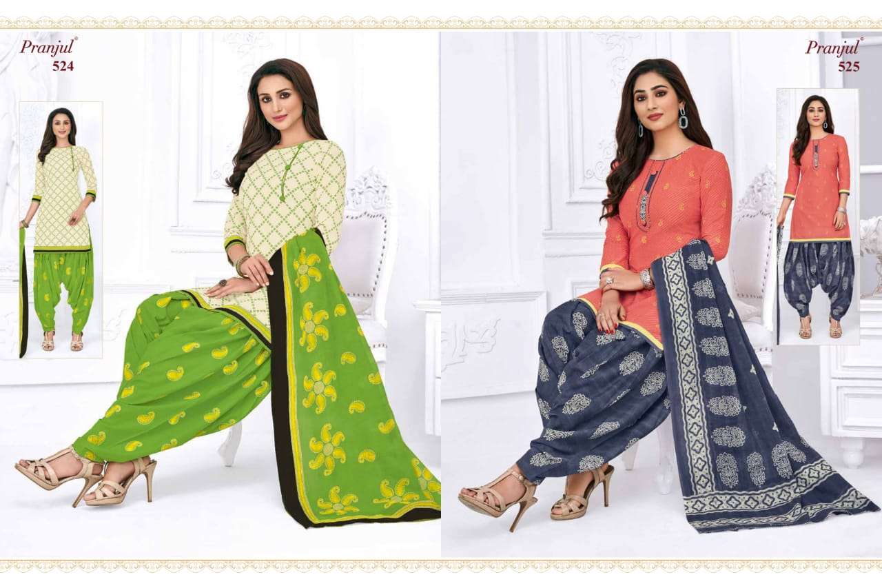 PRIYANKA VOL-5 BY PRANJUL CREATION 501 TO 530 SERIES BEAUTIFUL STYLISH PATIALA SUITS FANCY COLORFUL CASUAL WEAR & ETHNIC WEAR & READY TO WEAR COTTON PRINTED DRESSES AT WHOLESALE PRICE
