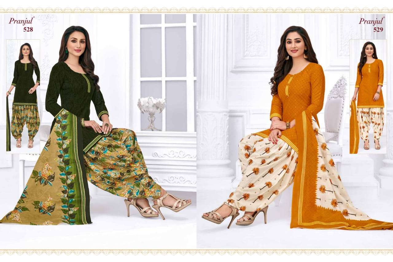 PRIYANKA VOL-5 BY PRANJUL CREATION 501 TO 530 SERIES BEAUTIFUL STYLISH PATIALA SUITS FANCY COLORFUL CASUAL WEAR & ETHNIC WEAR & READY TO WEAR COTTON PRINTED DRESSES AT WHOLESALE PRICE
