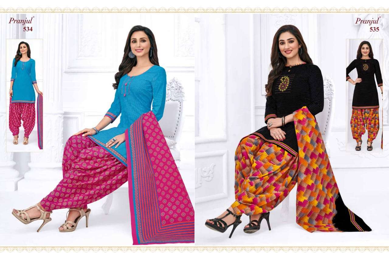 PRIYANKA VOL-5 BY PRANJUL CREATION 501 TO 530 SERIES BEAUTIFUL STYLISH PATIALA SUITS FANCY COLORFUL CASUAL WEAR & ETHNIC WEAR & READY TO WEAR COTTON PRINTED DRESSES AT WHOLESALE PRICE