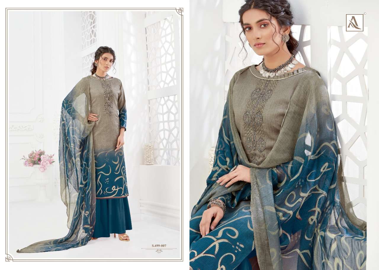 GURLEEN BY ALOK SUITS 499-001 TO 499-008 SERIES BEAUTIFUL STYLISH SHARARA SUITS FANCY COLORFUL CASUAL WEAR & ETHNIC WEAR & READY TO WEAR JAM COTTON DIGITAL PRINTED WITH EMBROIDERY DRESSES AT WHOLESALE PRICE