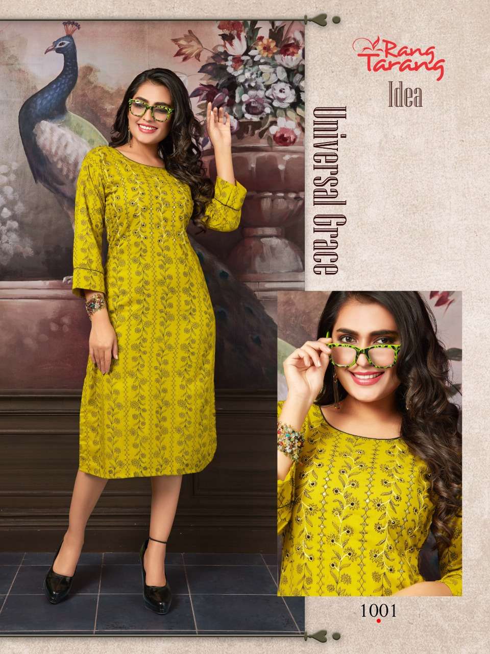 IDEA BY RANG TRANG 1001 TO 1006 SERIES BEAUTIFUL COLORFUL STYLISH FANCY CASUAL WEAR & ETHNIC WEAR & READY TO WEAR RAYON SLUB KURTIS AT WHOLESALE PRICE