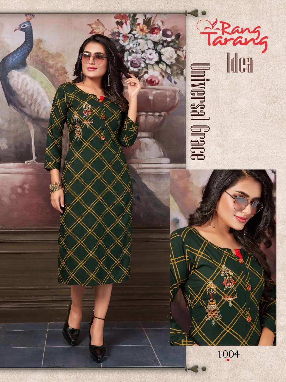 IDEA BY RANG TRANG 1001 TO 1006 SERIES BEAUTIFUL COLORFUL STYLISH FANCY CASUAL WEAR & ETHNIC WEAR & READY TO WEAR RAYON SLUB KURTIS AT WHOLESALE PRICE