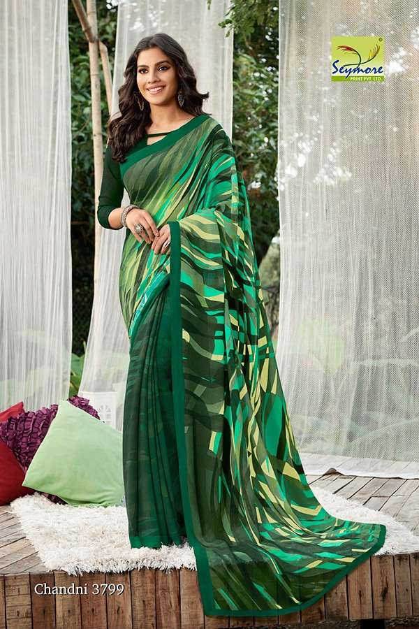 CHANDNI VOL-15C BY SEYMORE PRINTS 3795 TO 3804 SERIES INDIAN TRADITIONAL WEAR COLLECTION BEAUTIFUL STYLISH FANCY COLORFUL PARTY WEAR & OCCASIONAL WEAR GEORGETTE PRINTED SAREES AT WHOLESALE PRICE