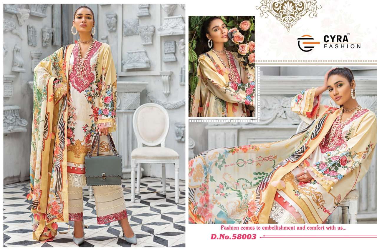 ALIZAH VOL-4 BY CYRA FASHION 58001 TO 58006 SERIES DESIGNER PAKISTANI SUITS BEAUTIFUL STYLISH FANCY COLORFUL PARTY WEAR & OCCASIONAL WEAR JAM COTTON WITH PATCH WORK DRESSES AT WHOLESALE PRICE