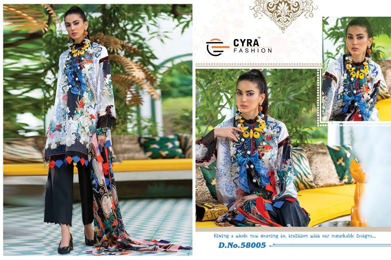 ALIZAH VOL-4 BY CYRA FASHION 58001 TO 58006 SERIES DESIGNER PAKISTANI SUITS BEAUTIFUL STYLISH FANCY COLORFUL PARTY WEAR & OCCASIONAL WEAR JAM COTTON WITH PATCH WORK DRESSES AT WHOLESALE PRICE