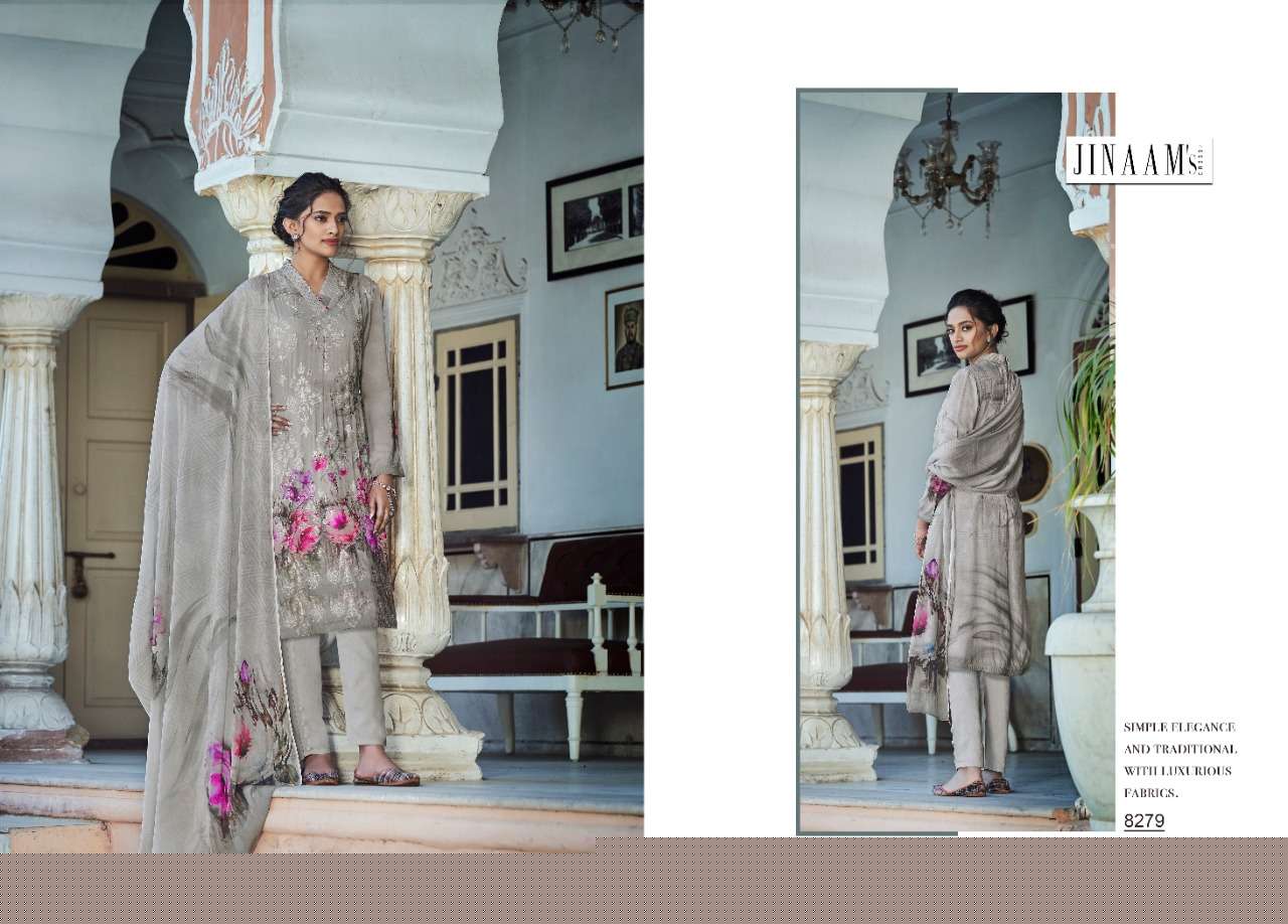RYTHM BY JINAAMS DRESSES 8279 TO 8284 SERIES BEAUTIFUL SUITS STYLISH FANCY COLORFUL PARTY WEAR & ETHNIC WEAR DIGITAL PRINTED MODEL EMBROIDERY DRESSES AT WHOLESALE PRICE