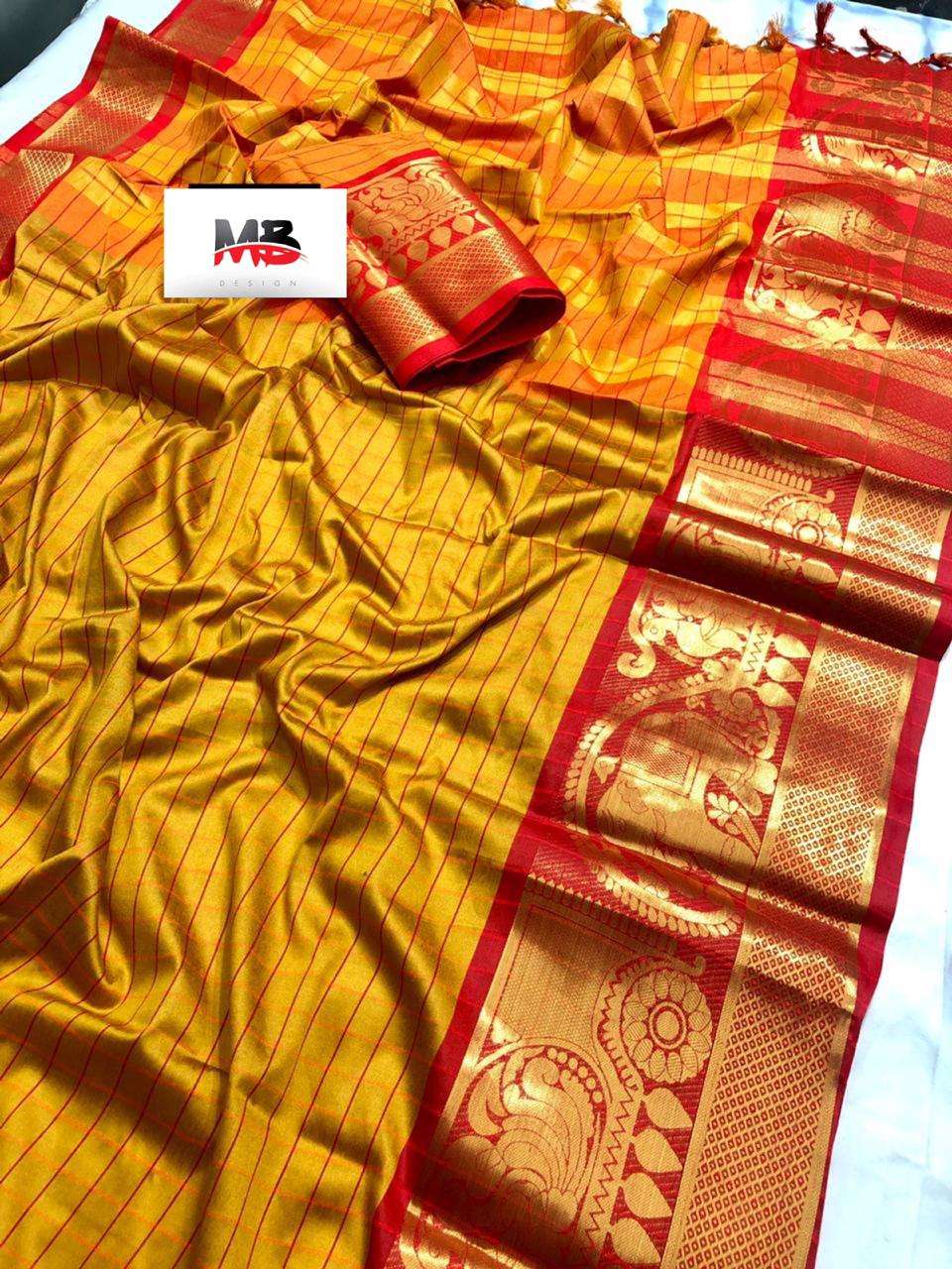 MB-3037 BY MURTI BAZZAR 1001 TO 1006 SERIES INDIAN TRADITIONAL WEAR COLLECTION BEAUTIFUL STYLISH FANCY COLORFUL PARTY WEAR & OCCASIONAL WEAR PURE COTTON SILK SAREES AT WHOLESALE PRICE