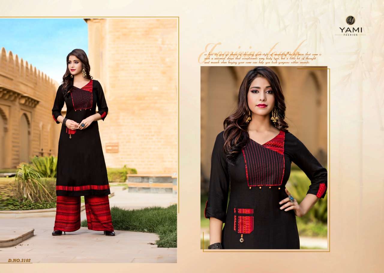 Gerua Vol-4 By Yami Fashion 3101 To 3108 Series Beautiful Stylish Fancy Colorful Casual Wear & Ethnic Wear & Ready To Wear Rayon Printed Kurtis At Wholesale Price