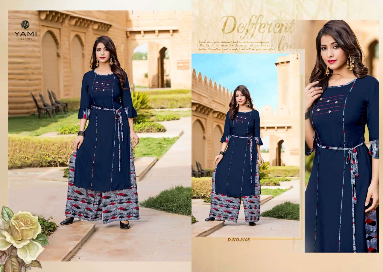 Gerua Vol-4 By Yami Fashion 3101 To 3108 Series Beautiful Stylish Fancy Colorful Casual Wear & Ethnic Wear & Ready To Wear Rayon Printed Kurtis At Wholesale Price