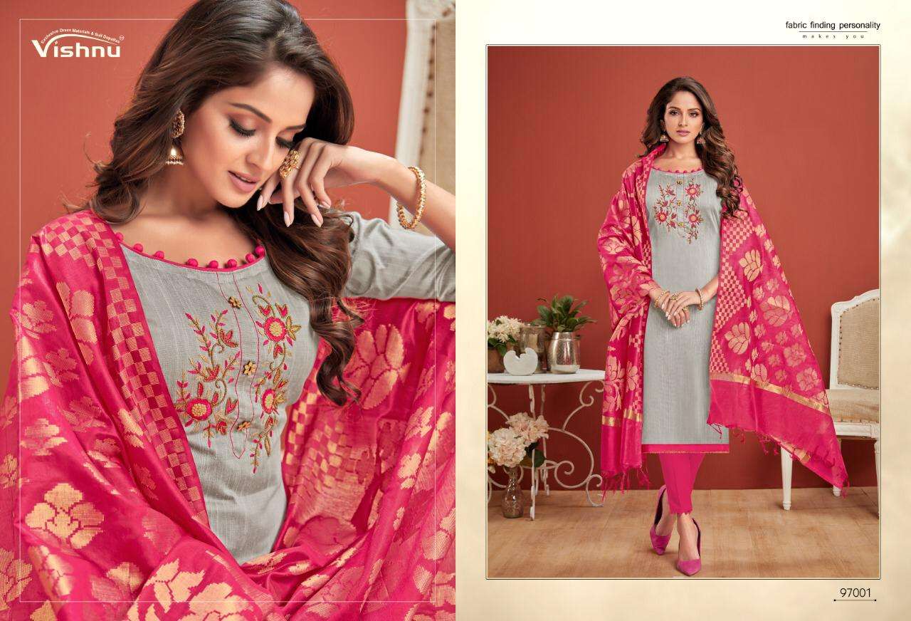 CHAHAT VOL-3 BY VISHNU PRINTS 97001 TO 97012 SERIES BEAUTIFUL SUITS STYLISH FANCY COLORFUL PARTY WEAR & ETHNIC WEAR POLY COTTON PRINTED DRESSES AT WHOLESALE PRICE