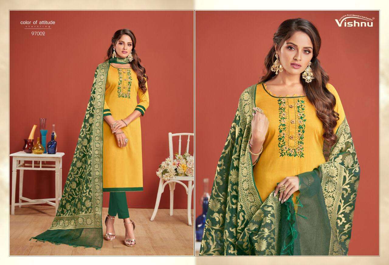 CHAHAT VOL-3 BY VISHNU PRINTS 97001 TO 97012 SERIES BEAUTIFUL SUITS STYLISH FANCY COLORFUL PARTY WEAR & ETHNIC WEAR POLY COTTON PRINTED DRESSES AT WHOLESALE PRICE