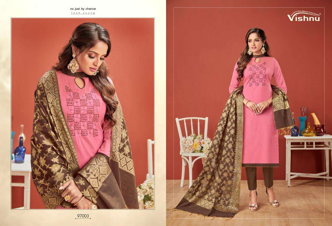 CHAHAT VOL-3 BY VISHNU PRINTS 97001 TO 97012 SERIES BEAUTIFUL SUITS STYLISH FANCY COLORFUL PARTY WEAR & ETHNIC WEAR POLY COTTON PRINTED DRESSES AT WHOLESALE PRICE