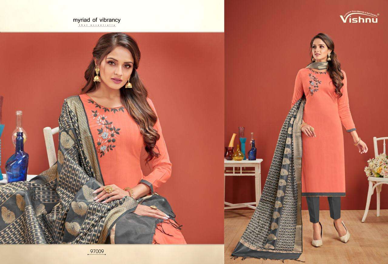 CHAHAT VOL-3 BY VISHNU PRINTS 97001 TO 97012 SERIES BEAUTIFUL SUITS STYLISH FANCY COLORFUL PARTY WEAR & ETHNIC WEAR POLY COTTON PRINTED DRESSES AT WHOLESALE PRICE