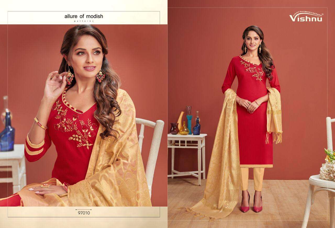 CHAHAT VOL-3 BY VISHNU PRINTS 97001 TO 97012 SERIES BEAUTIFUL SUITS STYLISH FANCY COLORFUL PARTY WEAR & ETHNIC WEAR POLY COTTON PRINTED DRESSES AT WHOLESALE PRICE