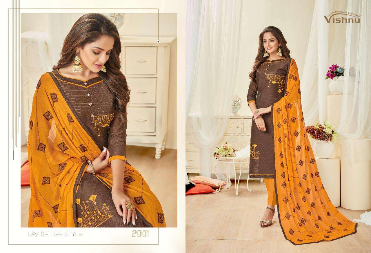 JIM JIM VOL-2 BY VISHNU PRINTS 2001 TO 2012 SERIES BEAUTIFUL SUITS STYLISH FANCY COLORFUL PARTY WEAR & ETHNIC WEAR POLY COTTON PRINTED DRESSES AT WHOLESALE PRICE