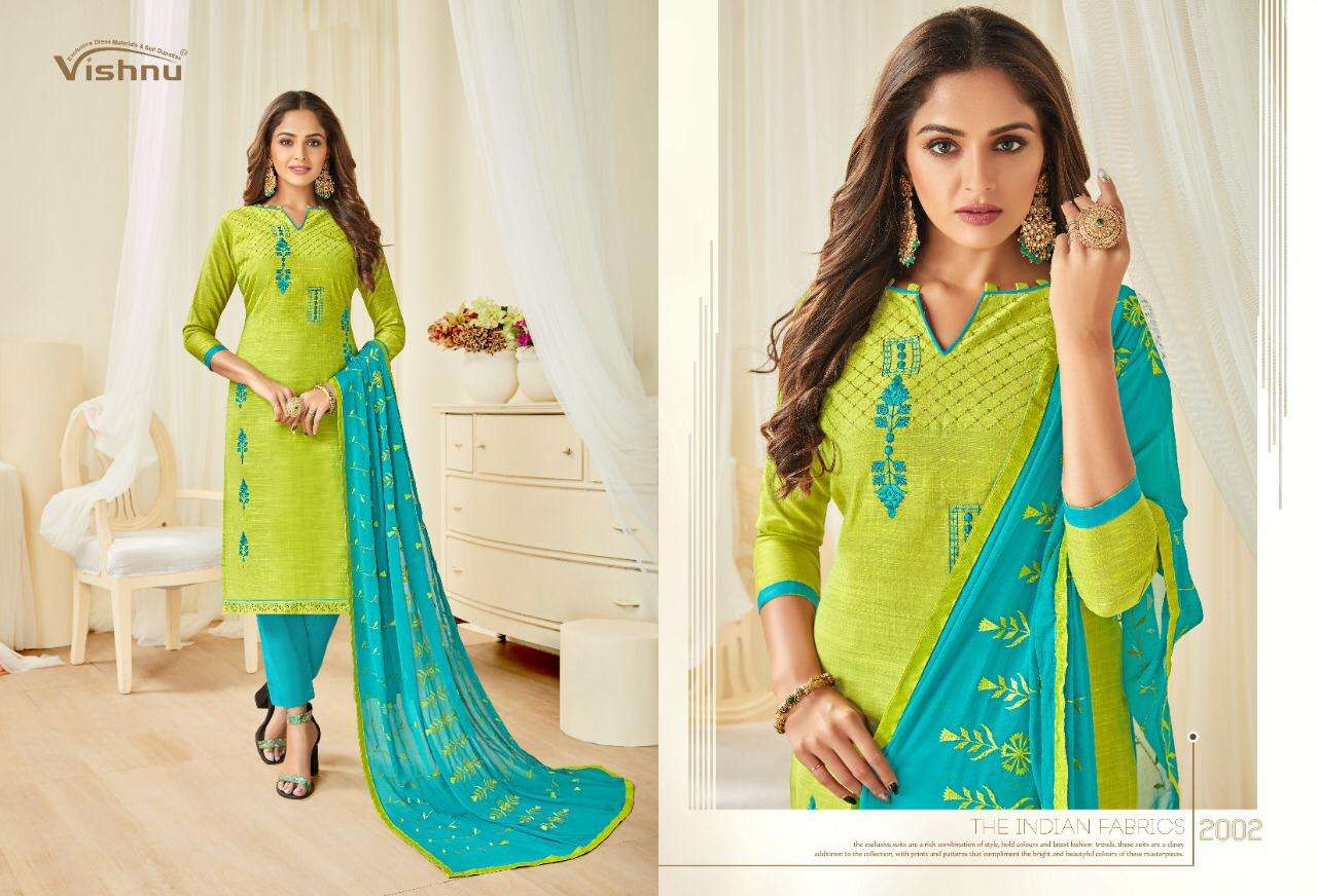 JIM JIM VOL-2 BY VISHNU PRINTS 2001 TO 2012 SERIES BEAUTIFUL SUITS STYLISH FANCY COLORFUL PARTY WEAR & ETHNIC WEAR POLY COTTON PRINTED DRESSES AT WHOLESALE PRICE