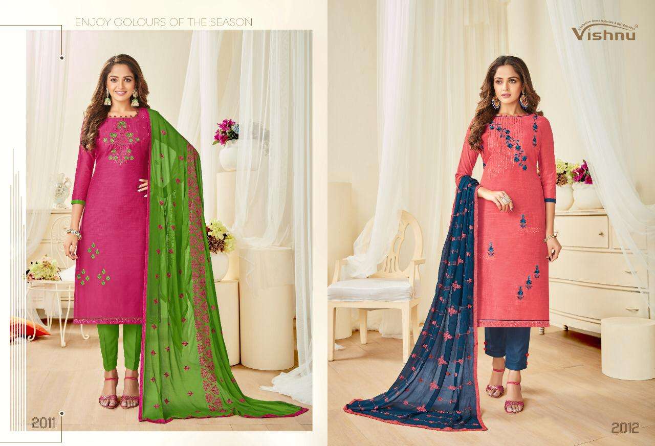 JIM JIM VOL-2 BY VISHNU PRINTS 2001 TO 2012 SERIES BEAUTIFUL SUITS STYLISH FANCY COLORFUL PARTY WEAR & ETHNIC WEAR POLY COTTON PRINTED DRESSES AT WHOLESALE PRICE