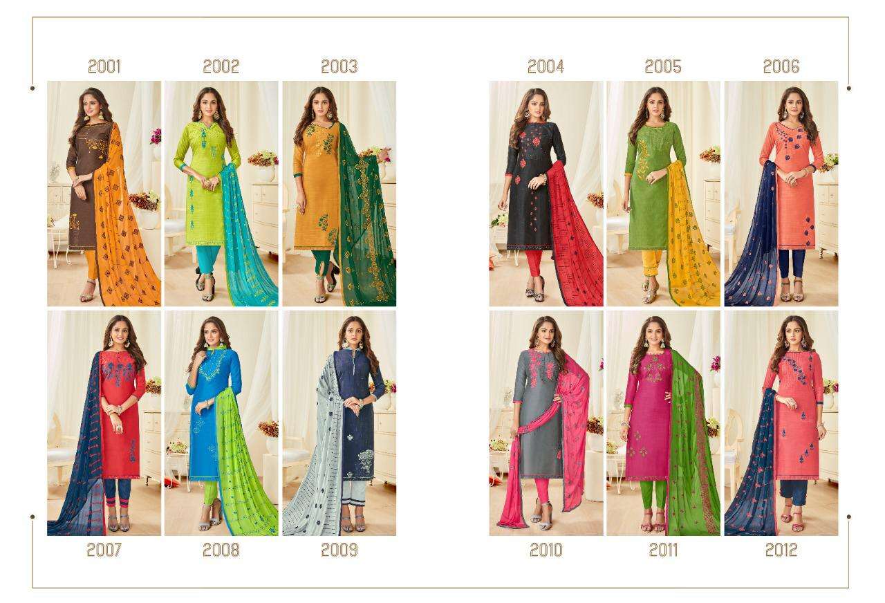 JIM JIM VOL-2 BY VISHNU PRINTS 2001 TO 2012 SERIES BEAUTIFUL SUITS STYLISH FANCY COLORFUL PARTY WEAR & ETHNIC WEAR POLY COTTON PRINTED DRESSES AT WHOLESALE PRICE