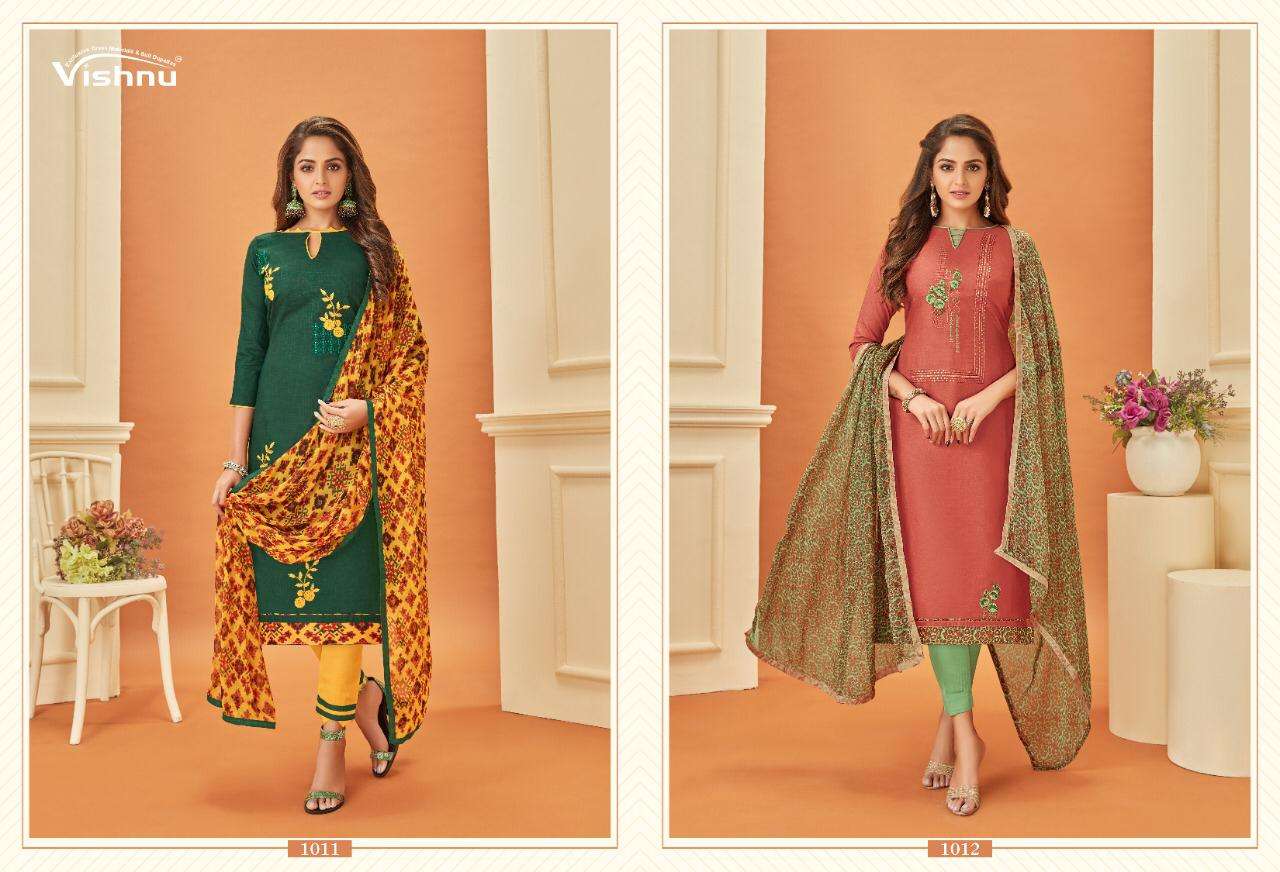 MALAIKA VOL-3 BY VISHNU PRINTS 1001 TO 1012 SERIES BEAUTIFUL SUITS STYLISH FANCY COLORFUL PARTY WEAR & ETHNIC WEAR POLY COTTON PRINTED DRESSES AT WHOLESALE PRICE