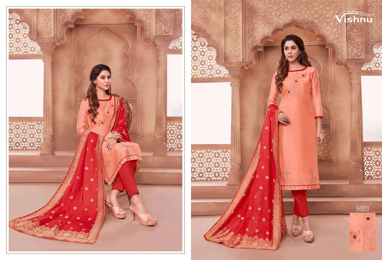 NAJNI BY VISHNU PRINTS 5001 TO 5012 SERIES BEAUTIFUL SUITS STYLISH FANCY COLORFUL PARTY WEAR & ETHNIC WEAR POLY COTTON PRINTED DRESSES AT WHOLESALE PRICE