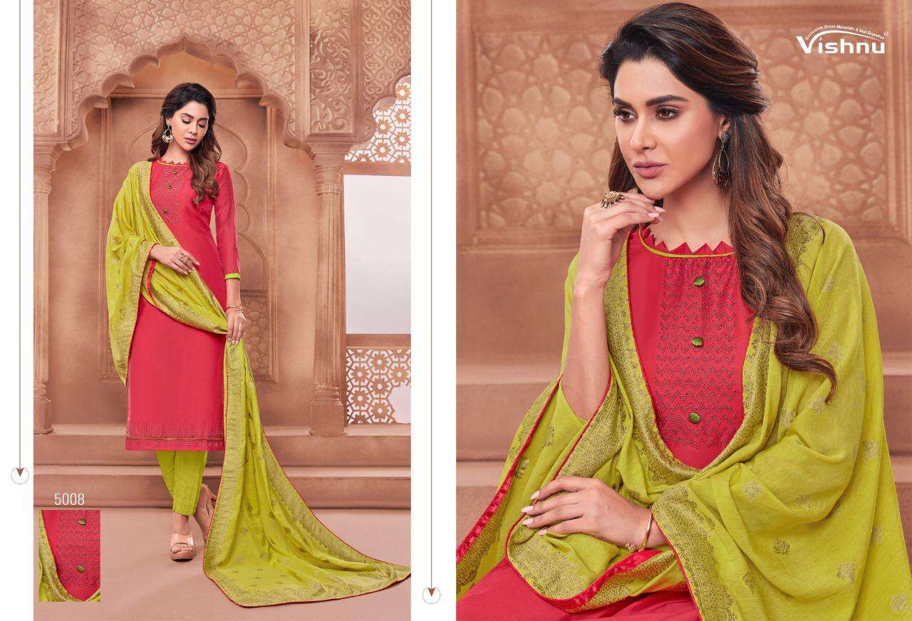 NAJNI BY VISHNU PRINTS 5001 TO 5012 SERIES BEAUTIFUL SUITS STYLISH FANCY COLORFUL PARTY WEAR & ETHNIC WEAR POLY COTTON PRINTED DRESSES AT WHOLESALE PRICE