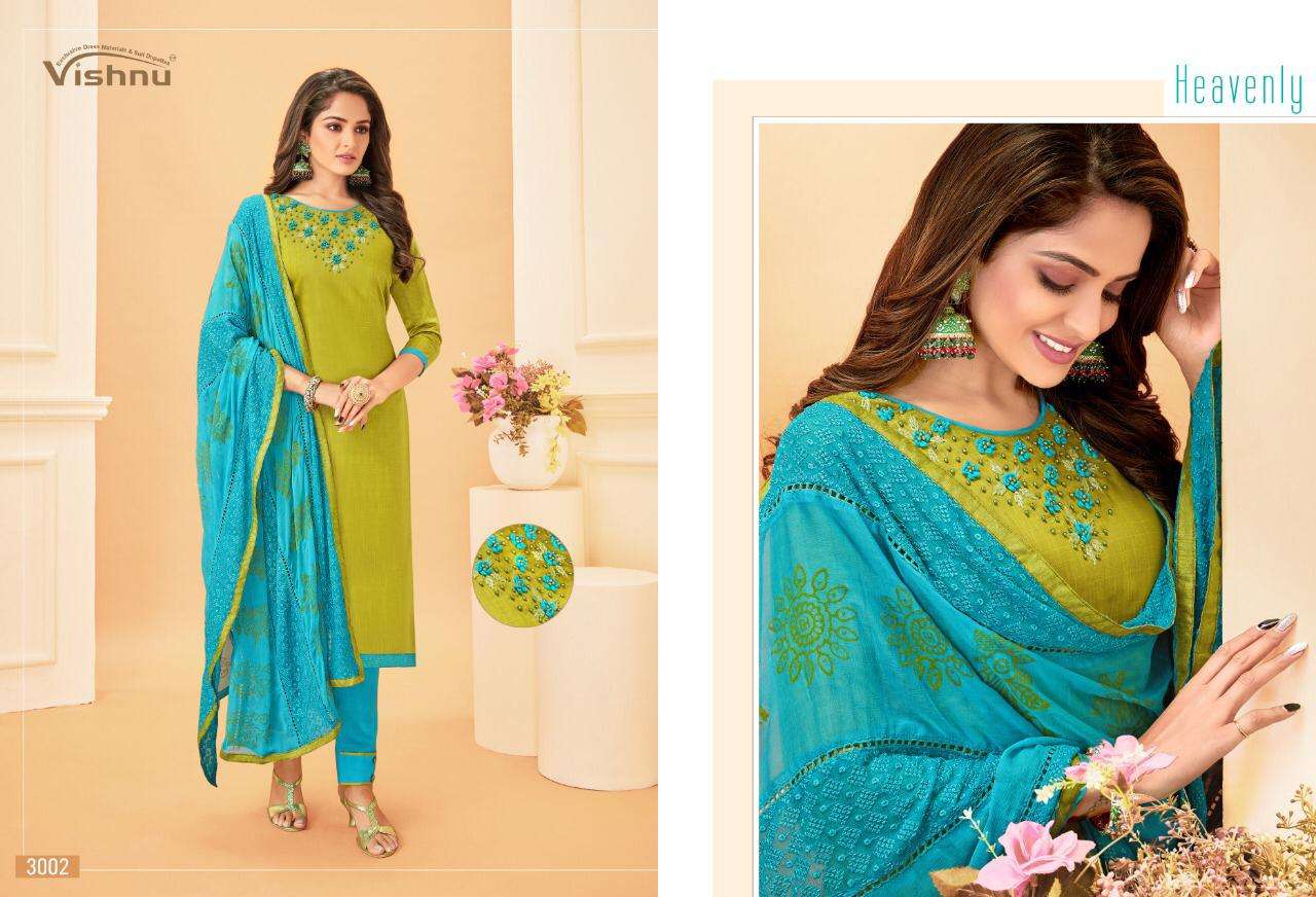 NOUREEN VOL-8 BY VISHNU PRINTS 3001 TO 3012 SERIES BEAUTIFUL SUITS STYLISH FANCY COLORFUL PARTY WEAR & ETHNIC WEAR POLY COTTON PRINTED DRESSES AT WHOLESALE PRICE