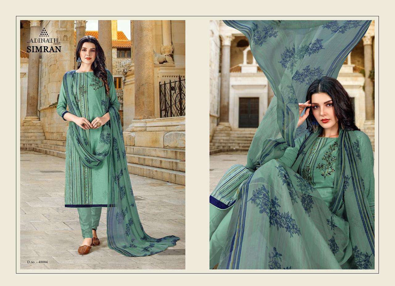 SIMRAN BY ADINATH PRINTS 48001 TO 48010 SERIES BEAUTIFUL SUITS STYLISH FANCY COLORFUL PARTY WEAR & ETHNIC WEAR PURE CAMBRIC COTTON PRINTED DRESSES AT WHOLESALE PRICE
