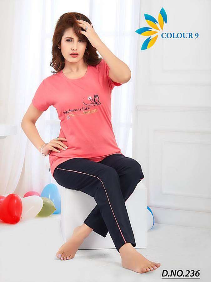 CATALOG PANT BY COLOUR 9 235-A TO 237 SERIES BEAUTIFUL STYLISH FANCY COLORFUL PARTY WEAR & ETHNIC WEAR HOSIERY COTTON PANTS AT WHOLESALE PRICE