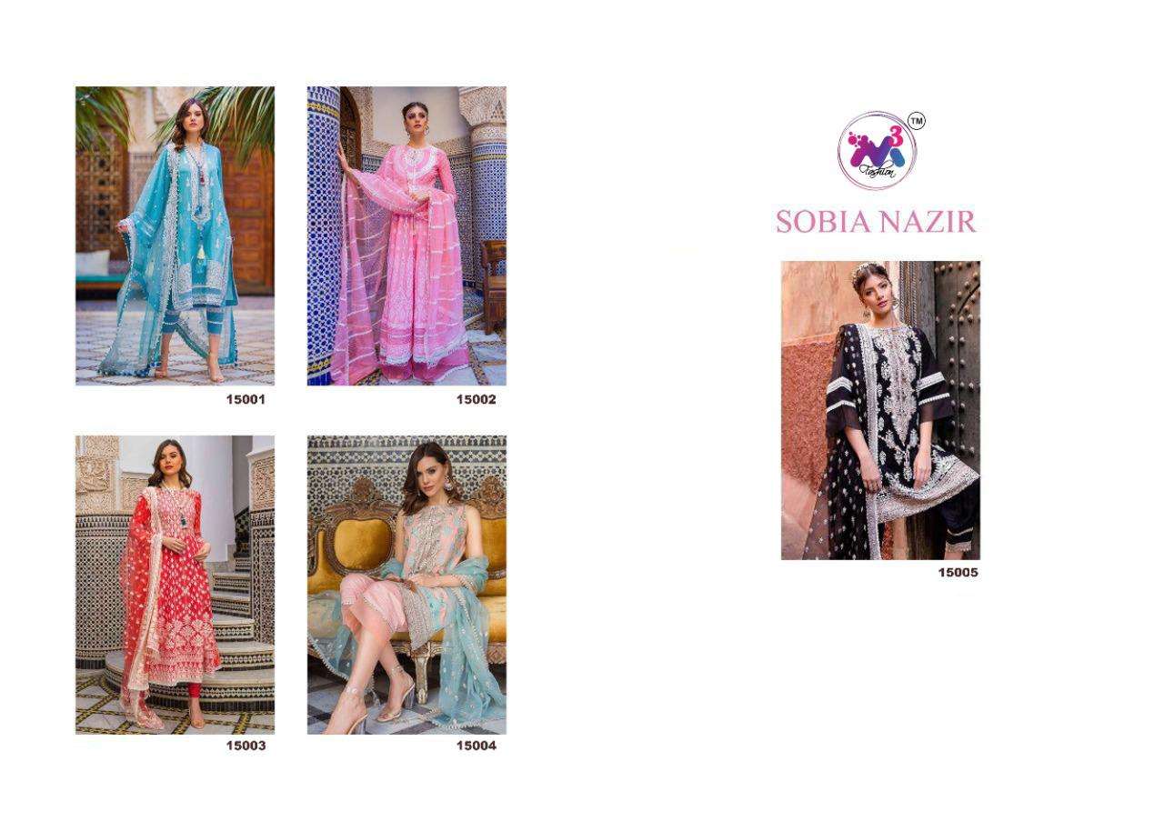 SOBIA NAZIR BY M3 FASHION 621 TO 625 SERIES BEAUTIFUL PAKISTANI SUITS COLORFUL STYLISH FANCY CASUAL WEAR & ETHNIC WEAR PURE COTTON WITH WITH EMBROIDERY DRESSES AT WHOLESALE PRICE