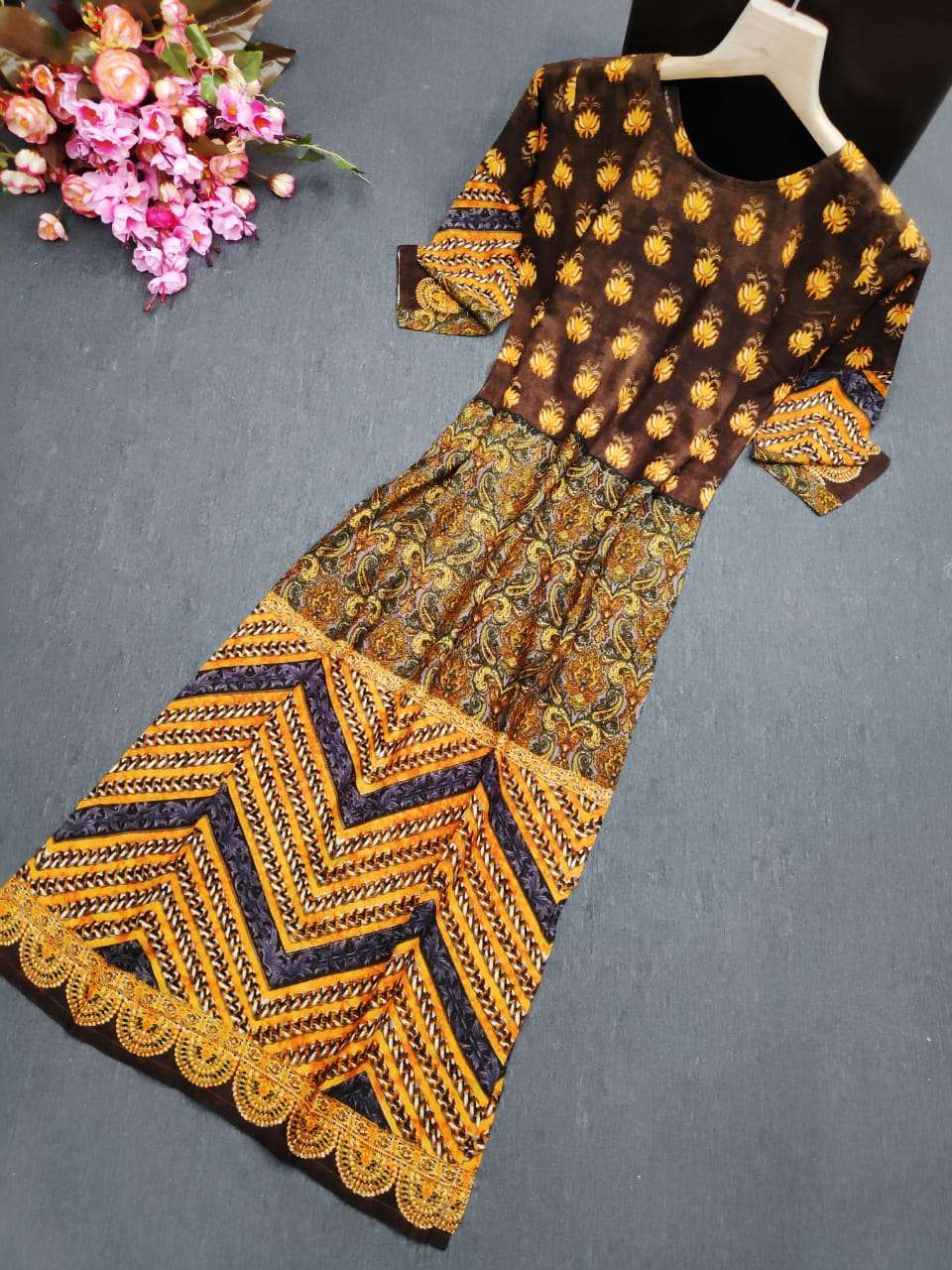 WESTERN VOL-2 BY VEE FAB 101 TO 106 SERIES BEAUTIFUL STYLISH FANCY COLORFUL CASUAL WEAR & ETHNIC WEAR & READY TO WEAR RAYON PRINY AND TWO TWO RAYON EMBROIDERED KURTIS AT WHOLESALE PRICE