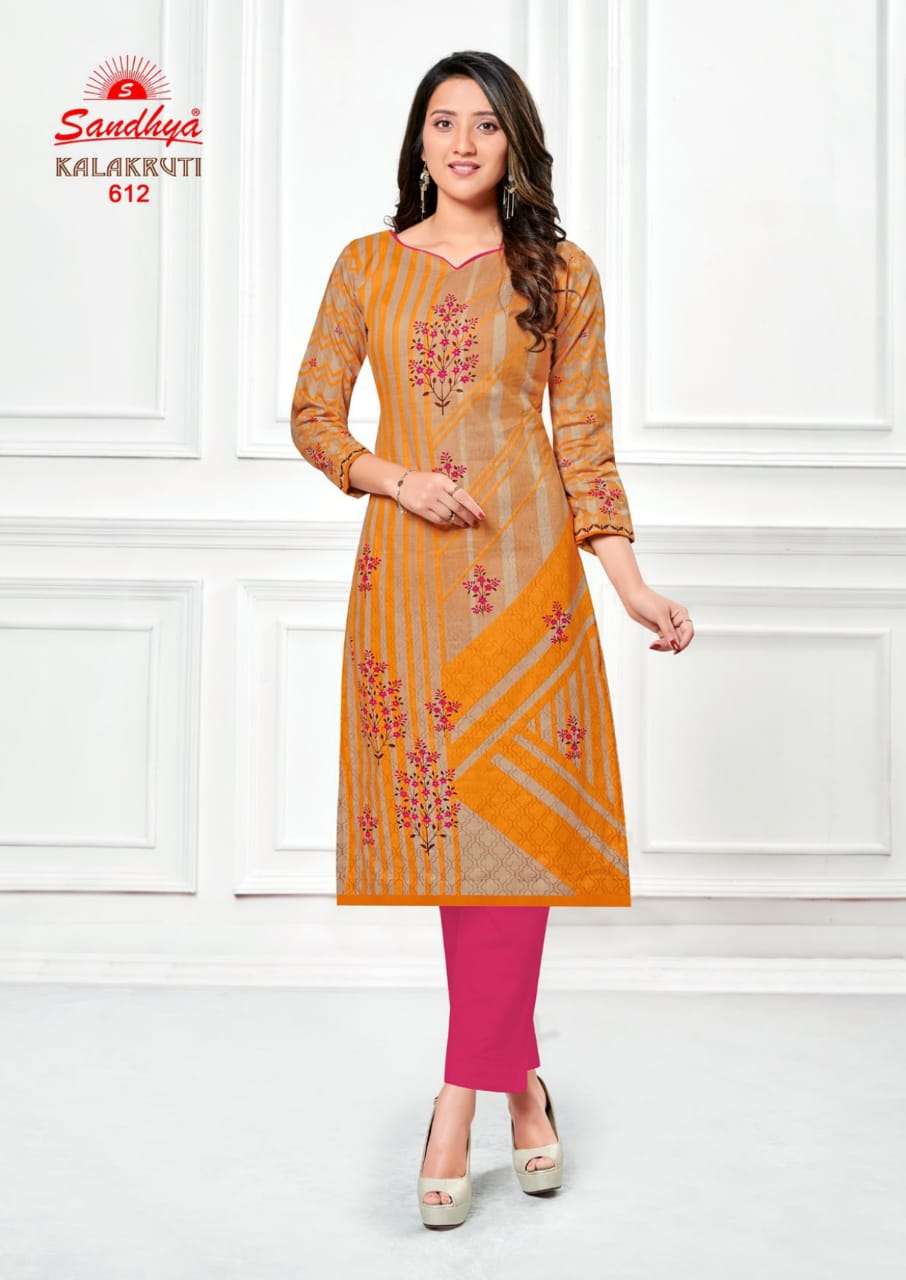 KALAKRUTI VOL-20 BY SANDHYA 601 TO 620 SERIES DESIGNER SUITS BEAUTIFUL STYLISH FANCY COLORFUL PARTY WEAR & ETHNIC WEAR COTTON PRINTED DRESSES AT WHOLESALE PRICE