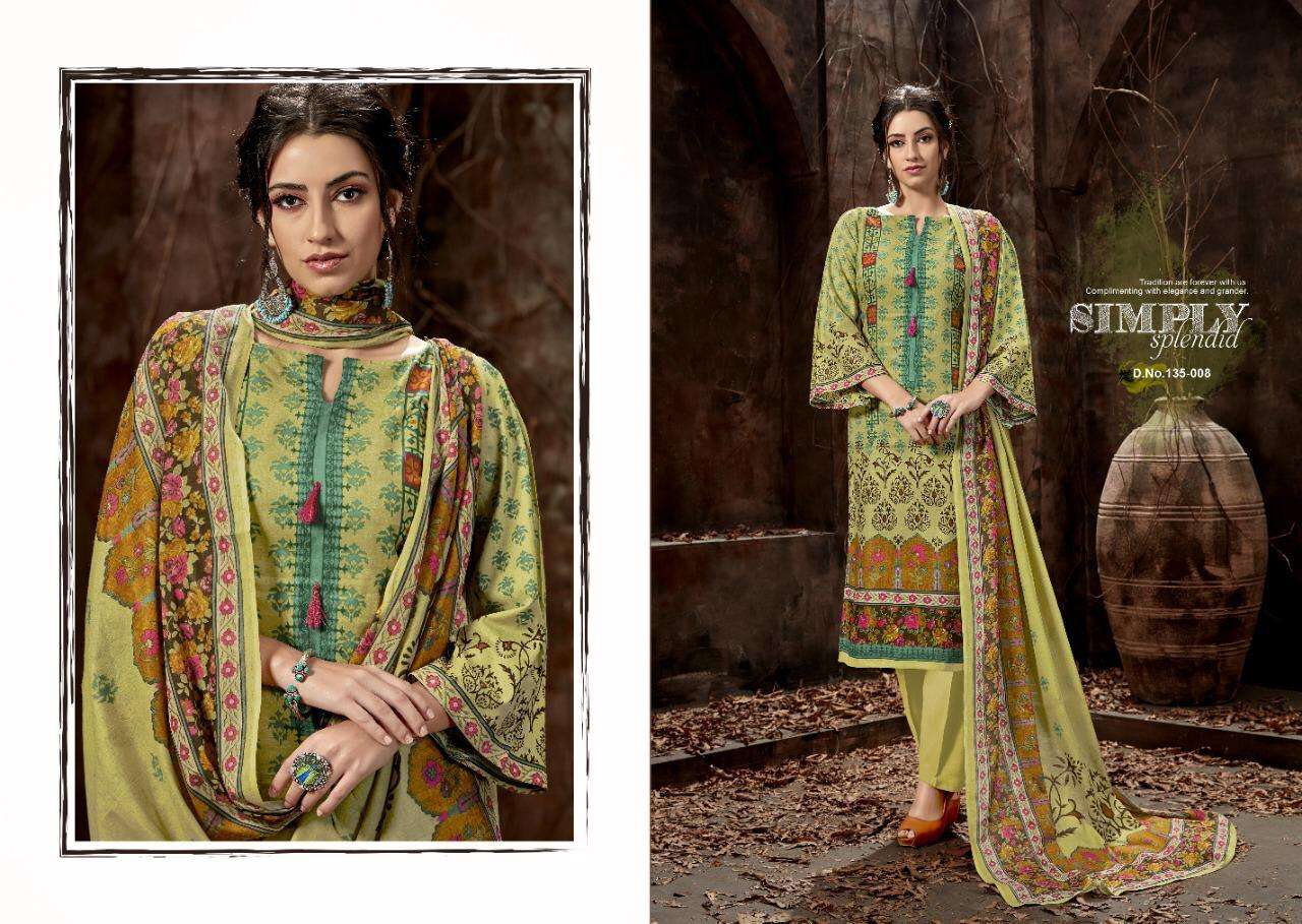JHUMMAR BY KAY VEE 135-001 TO 135-010 SERIES DESIGNER SUITS BEAUTIFUL STYLISH FANCY COLORFUL PARTY WEAR & ETHNIC WEAR HEAVY CAMBRIC COTTON DIGITAL PRINTED DRESSES AT WHOLESALE PRICE