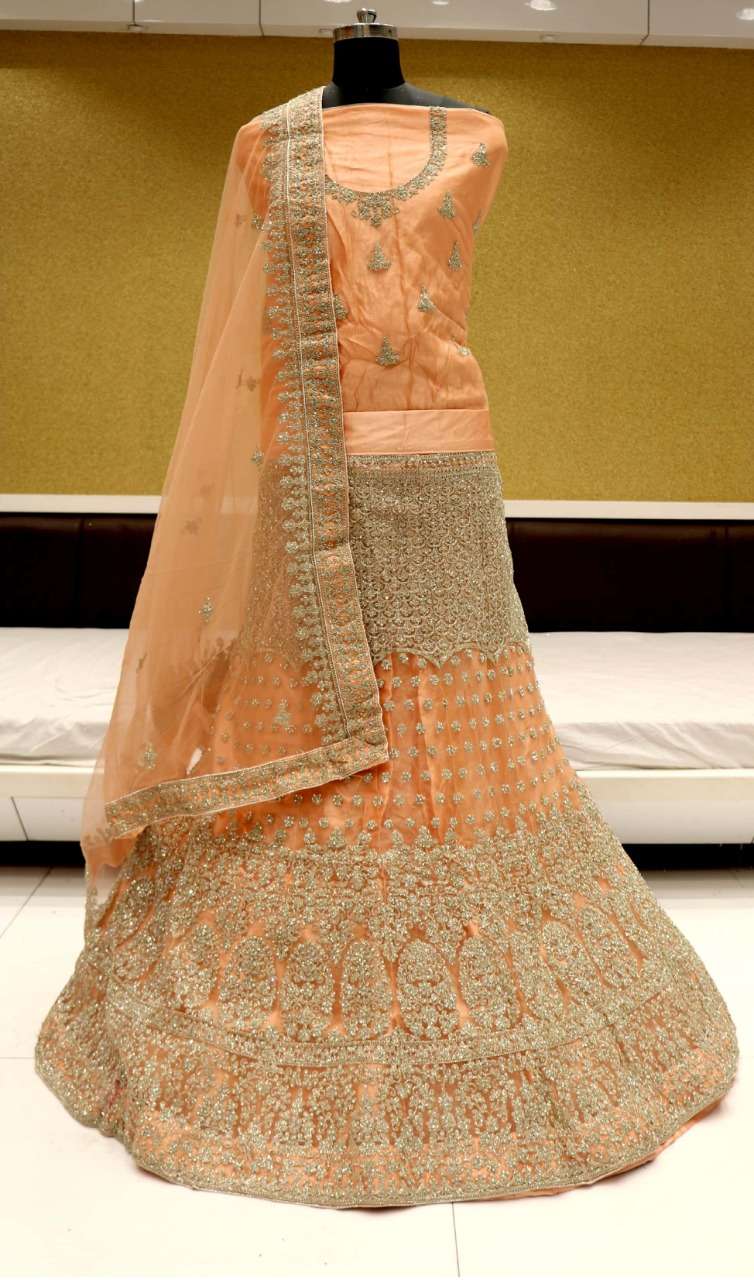 SPARK VOl-9 BY RIDDHOO FASHION 9001 TO 9004 SERIES BRIDAL WEAR COLLECTION BEAUTIFUL STYLISH COLORFUL FANCY PARTY WEAR & OCCASIONAL WEAR NET LEHENGAS AT WHOLESALE PRICE