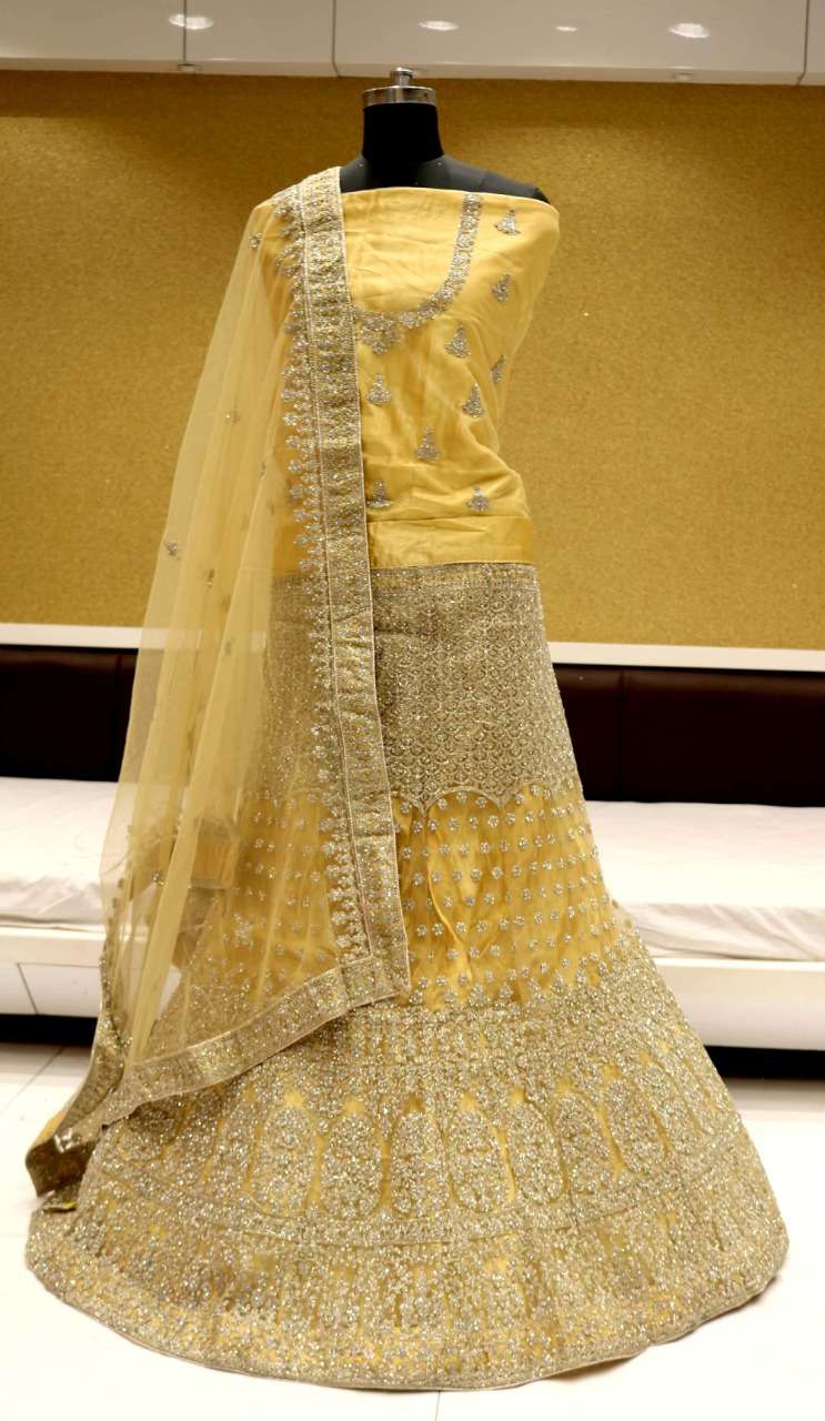 SPARK VOL-1 BY RIDDHOO FASHION 1001 TO 1004 SERIES BRIDAL WEAR COLLECTION BEAUTIFUL STYLISH COLORFUL FANCY PARTY WEAR & OCCASIONAL WEAR NET LEHENGAS AT WHOLESALE PRICE