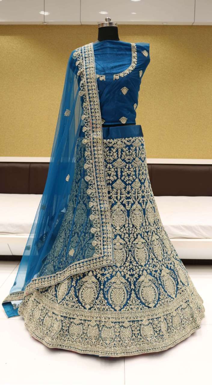 SPARK VOL-11 BY RIDDHOO FASHION 11001 TO 11004 SERIES BRIDAL WEAR COLLECTION BEAUTIFUL STYLISH COLORFUL FANCY PARTY WEAR & OCCASIONAL WEAR NET LEHENGAS AT WHOLESALE PRICE
