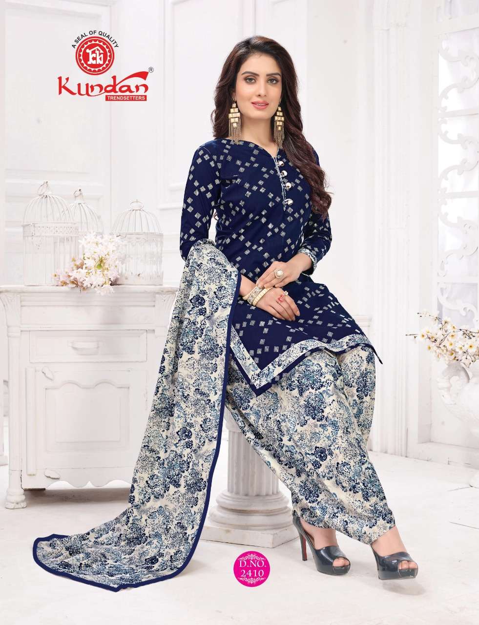 PATIYALA KUDI BY KUNDAN 2410 TO 2521 SERIES DESIGNER PATIYALA SUITS BEAUTIFUL FANCY COLORFUL STYLISH PARTY WEAR & ETHNIC WEAR COTTON PRINTED DRESSES AT WHOLESALE PRICE