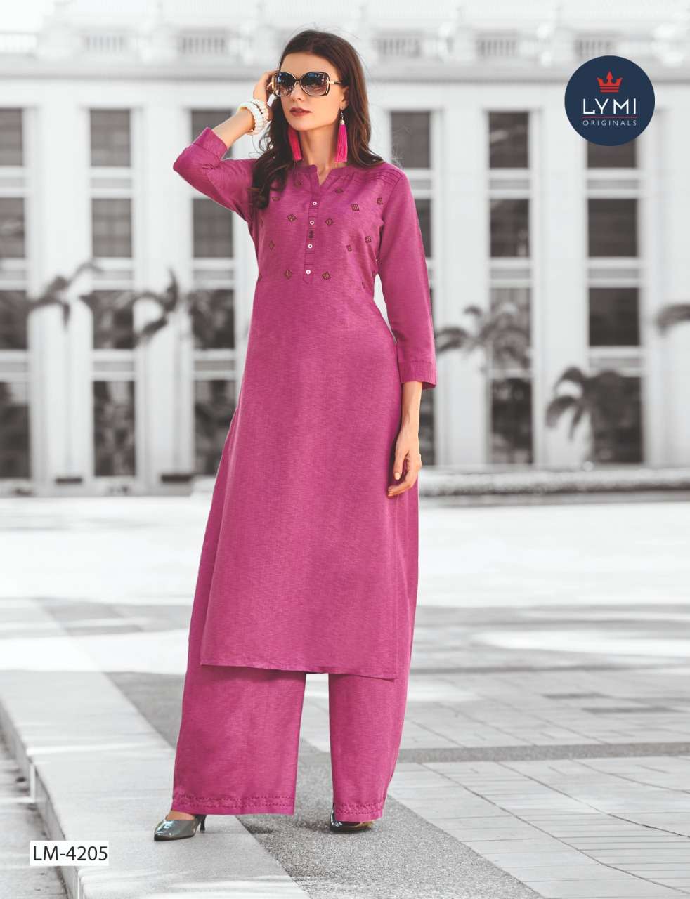 BOUNDARY BY LYMI 4201 TO 4207 SERIES BEAUTIFUL STYLISH COLORFUL FANCY PARTY WEAR & ETHNIC WEAR & READY TO WEAR LICHI RAYON WITH EMBROIDERY KURTIS WITH BOTTOM AT WHOLESALE PRICE