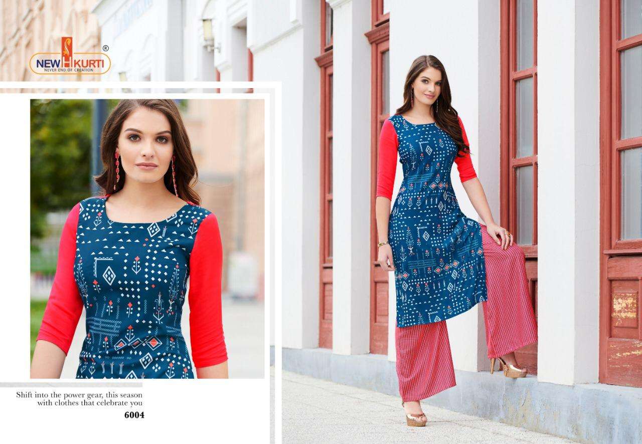 NEITH BY NEHA FASHION 6001 TO 6007 SERIES BEAUTIFUL STYLISH COLORFUL FANCY PARTY WEAR & ETHNIC WEAR & READY TO WEAR HEAVY RAYON WITH DIGITAL PRINT KURTIS WITH BOTTOM AT WHOLESALE PRICE