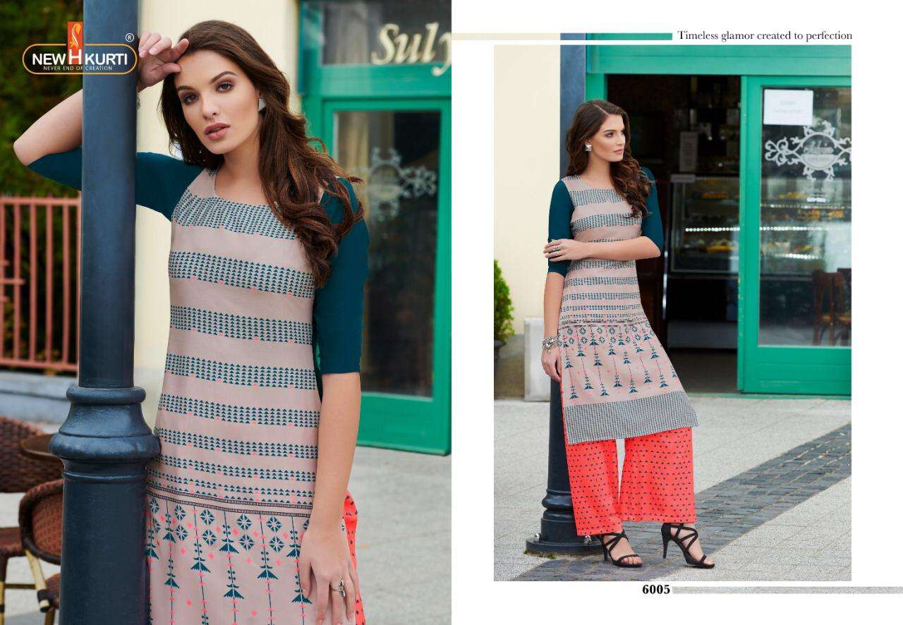 NEITH BY NEHA FASHION 6001 TO 6007 SERIES BEAUTIFUL STYLISH COLORFUL FANCY PARTY WEAR & ETHNIC WEAR & READY TO WEAR HEAVY RAYON WITH DIGITAL PRINT KURTIS WITH BOTTOM AT WHOLESALE PRICE